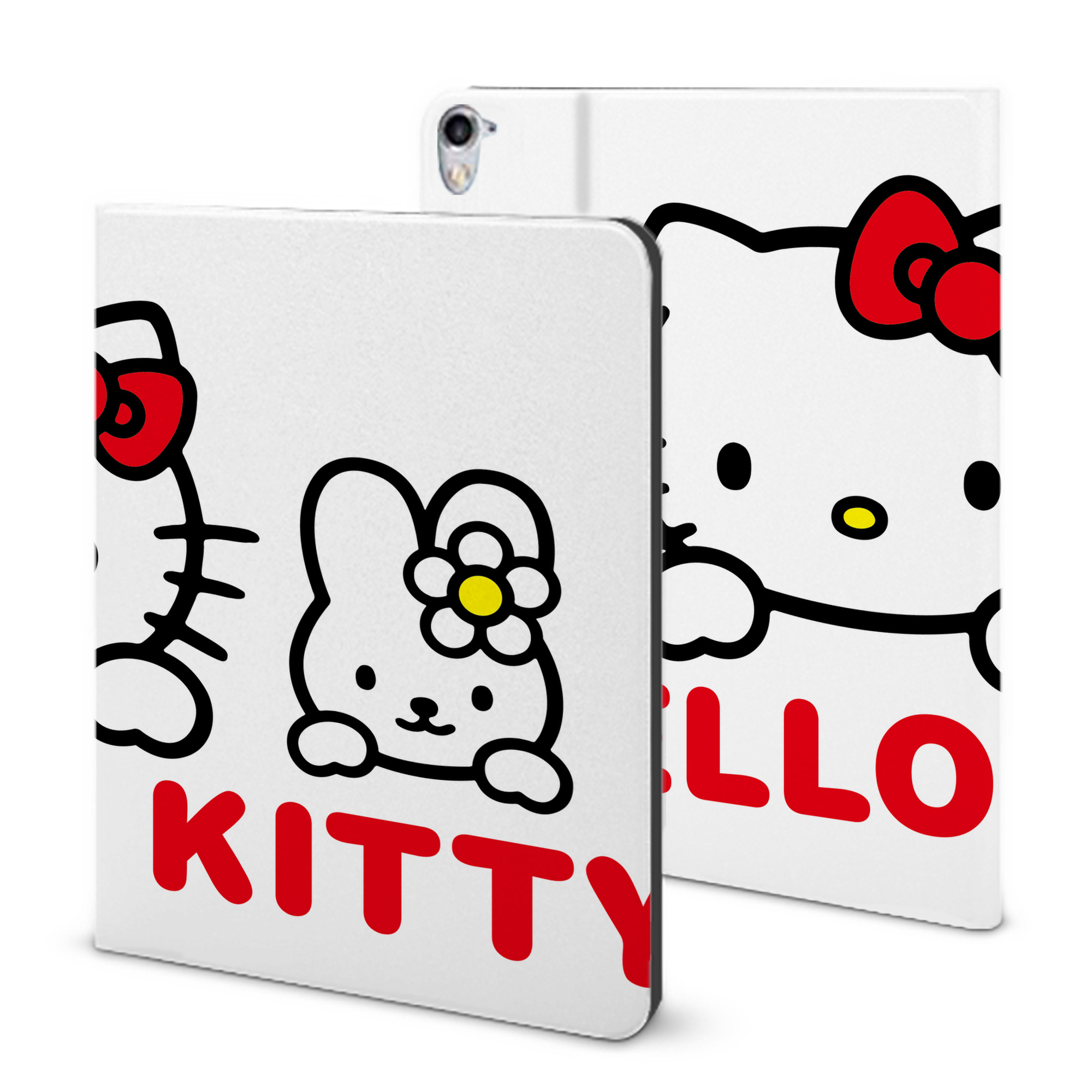 （画像用） Hello Kitty ハローキティ IPad ケース ブック型 PUレザー TPU 耐衝撃 軽量 薄型 ペン収納なし 全面保護 IPad 各モデル対応